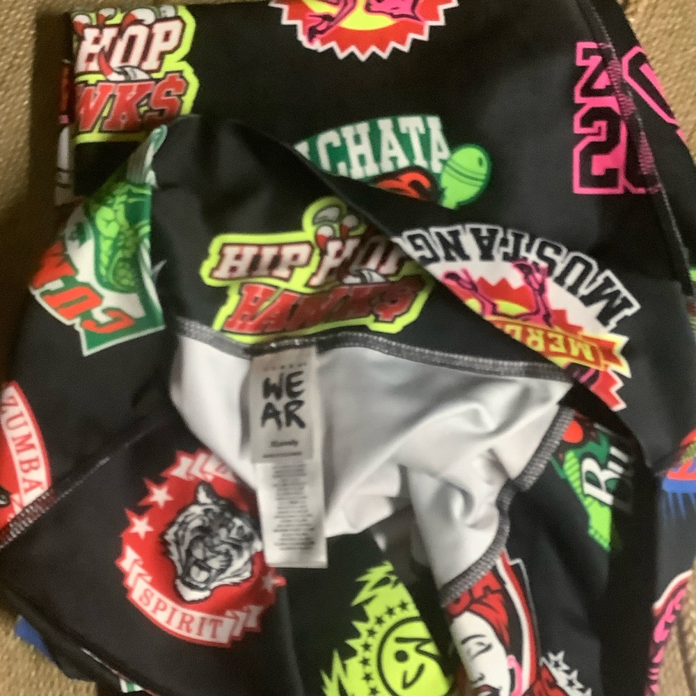 Zumba Fitness Black Multicolor Graphic Leggings